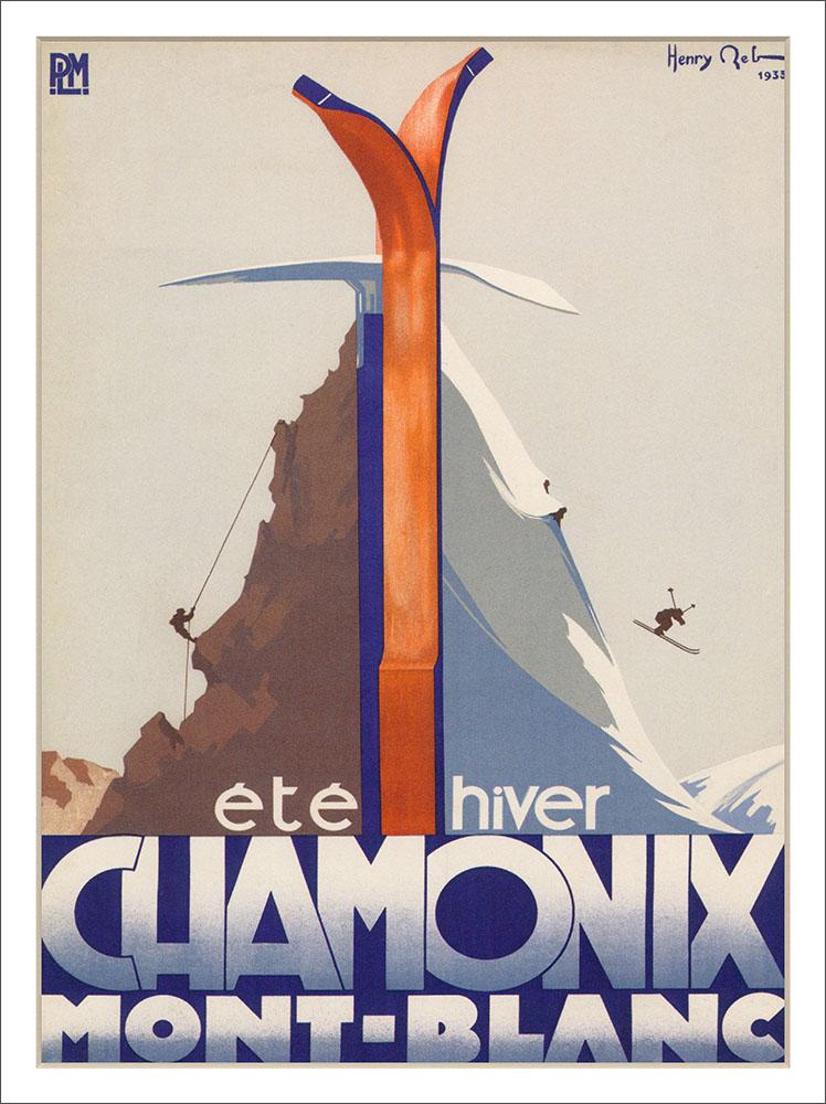 Chamonix Mont Blanc Skiing Climbing Poster : Art Print £7.99 / Framed ...