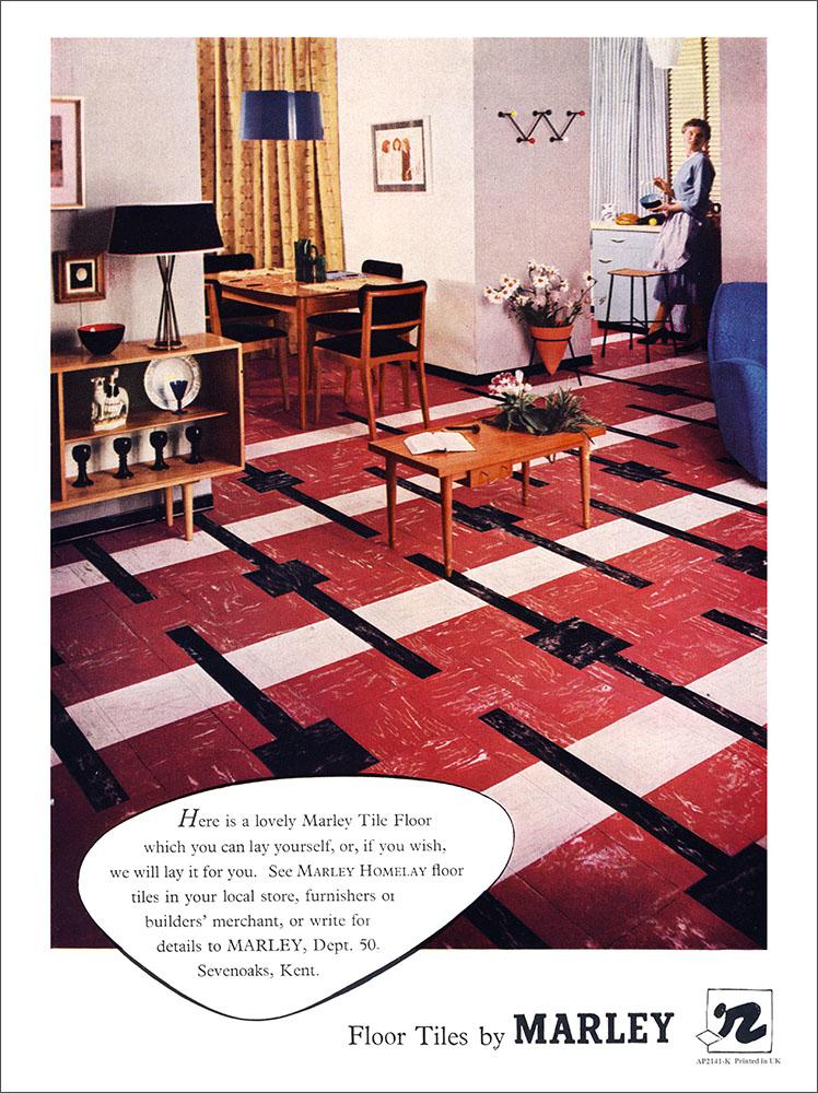 Marley Floor Tiles 1950s Home Art, 1950 S Tile Flooring
