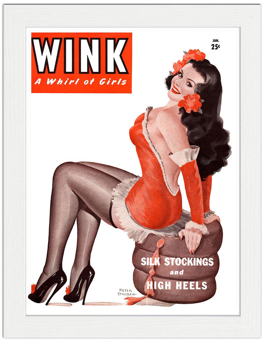 Wink Vintage Glamour Magazine Cover 1950s Art Print £7 99 Framed Print £22 99 T Shirt £