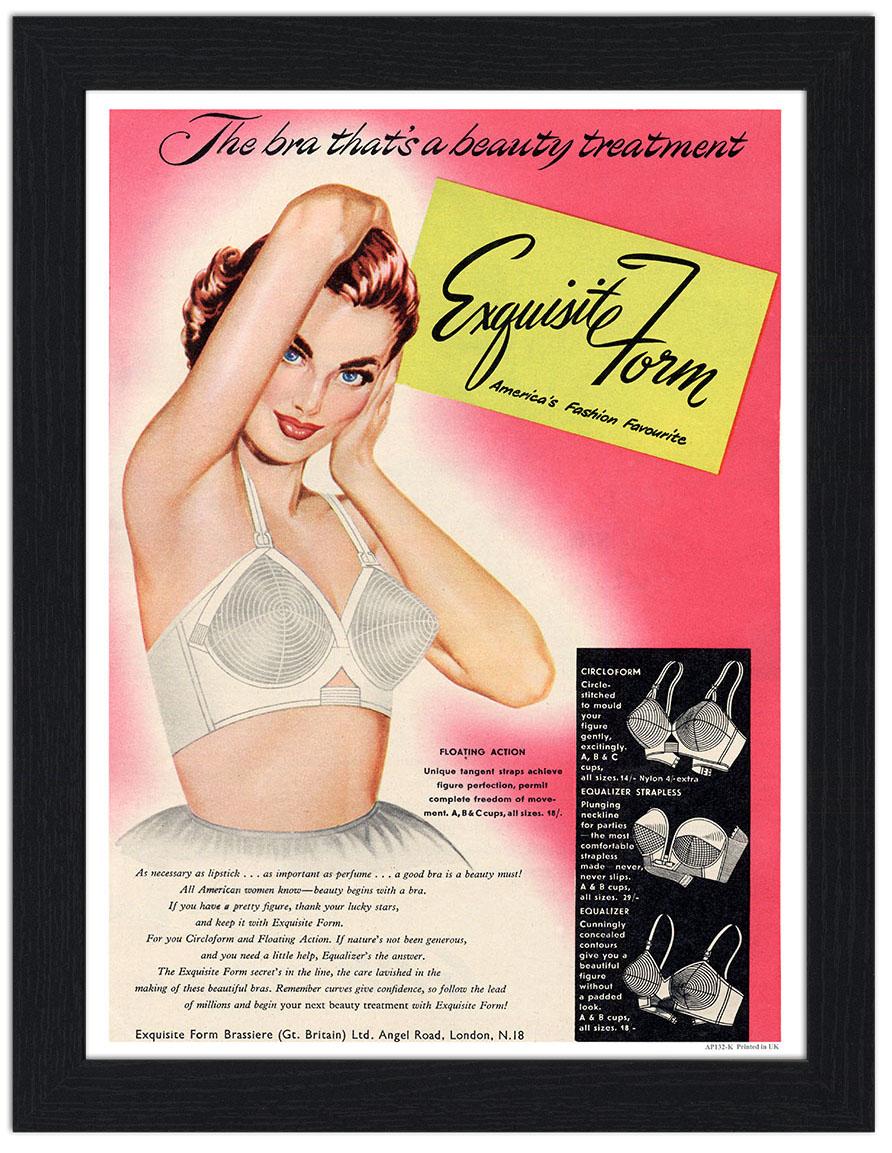1950s exquisite form bra ad, from dawning to yawning.