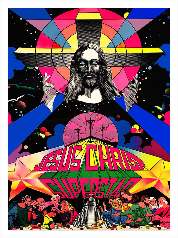 Jesus Christ Superstar Psychedelic Poster : Art Print £7.99 / Framed ...