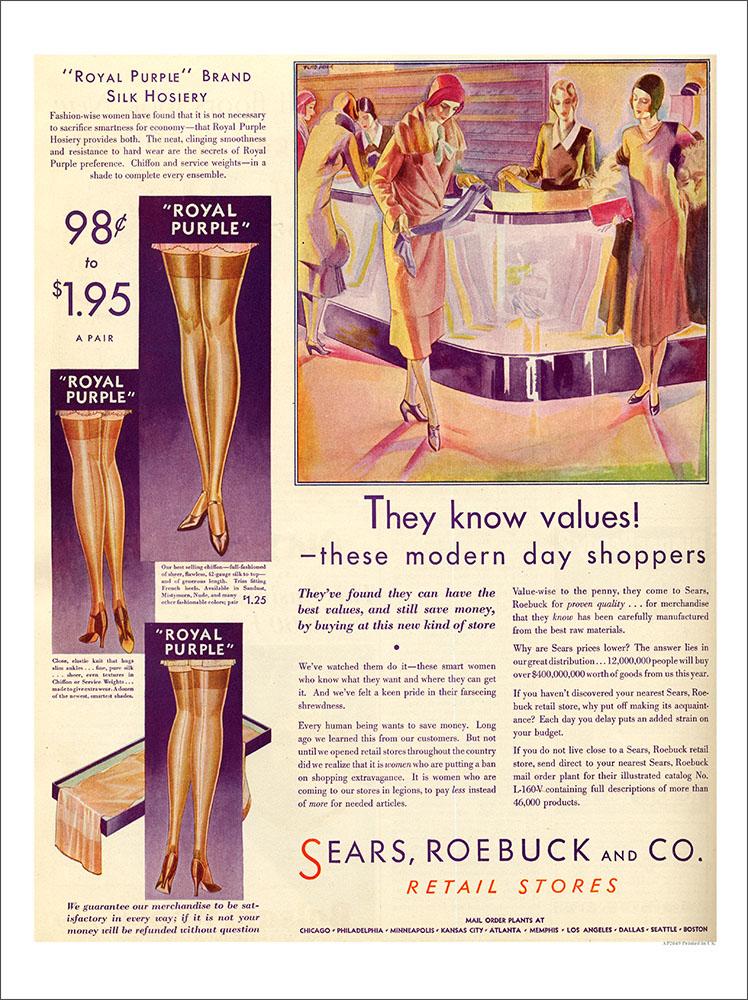 Sears Roebuck Lingerie Advert 1920s Art Print 7.99 Framed