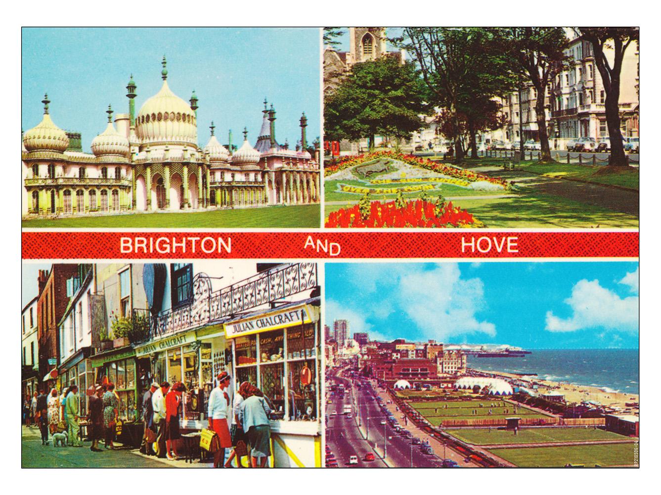 Brighton Vintage Postcard Design : Art Print £7.99 / Framed Print £22.
