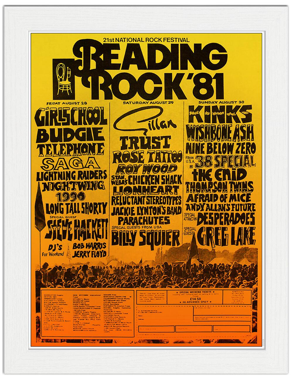 ROCK AND READ 091〜95 Reading Rock Festival 1981 : Art Print 8.99 / Framed Print 22.99