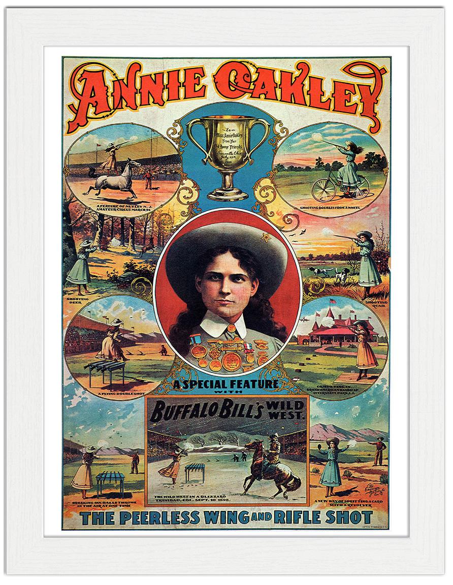 Annie Oakley, Western Poster 1901 : Art Print £ / Framed Print £ /  T-Shirt £ / Shopping Bag £
