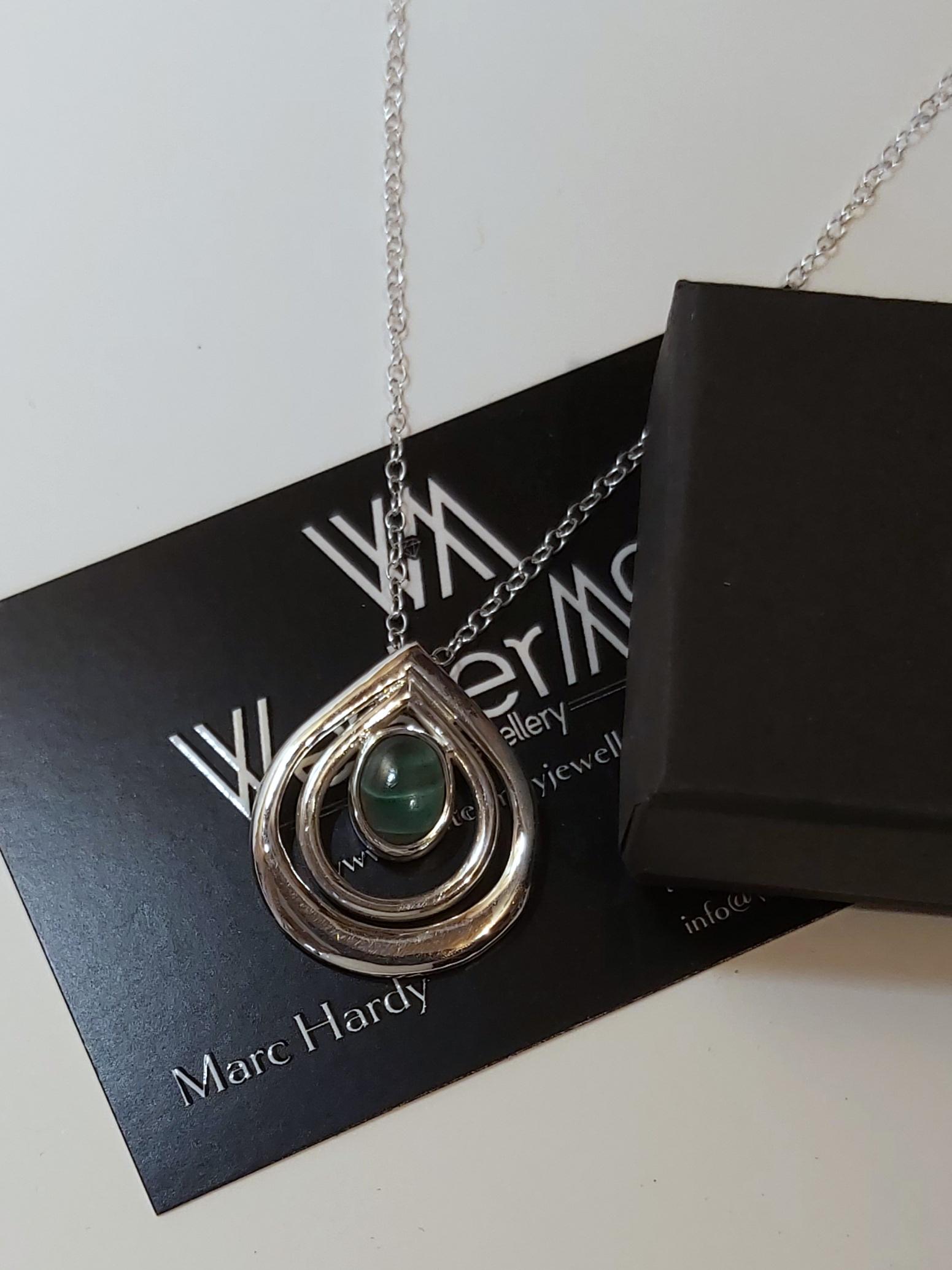 Sterling Silver Malachite Pendant