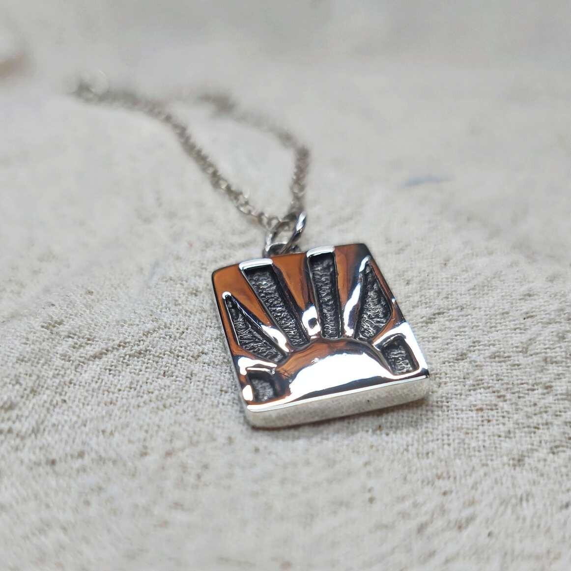 Handmade Recycled Sterling Silver Sun Rays Pendant