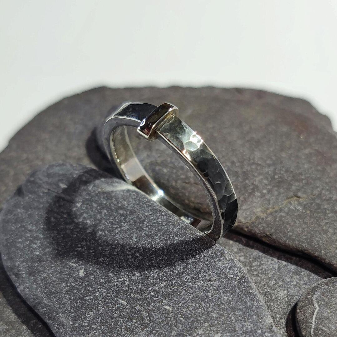 Narrow Band Sterling Silver Outlander Inspired Ring