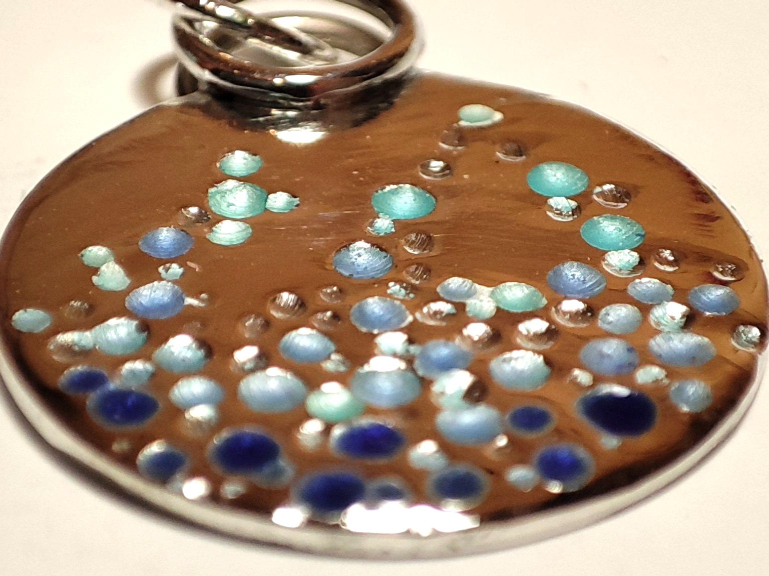 Sterling Silver Colour Splash Round Pendant