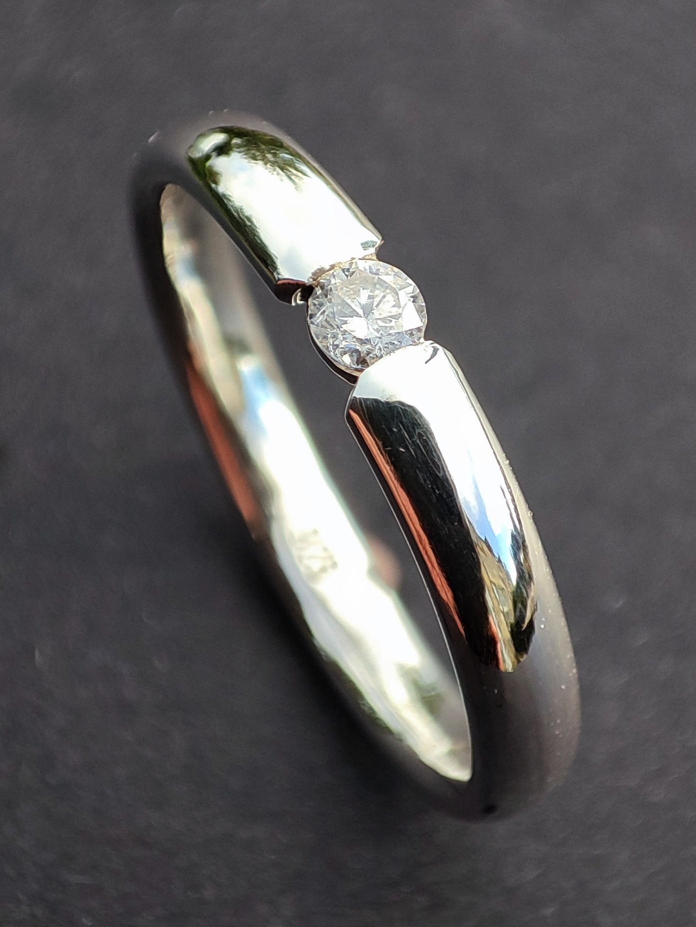 Tension Set Style Ring with Cubic Zirconia