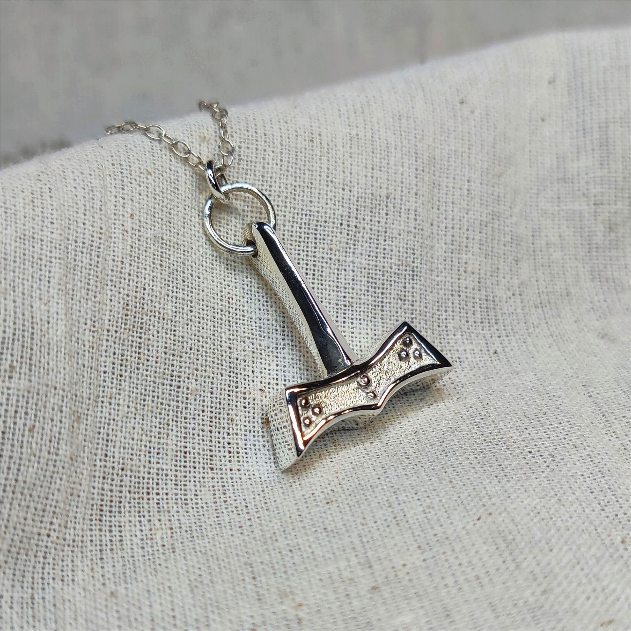 Sterling silver thor's hammer pendant outlet