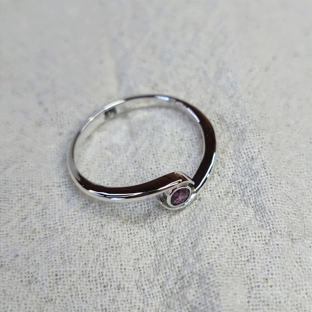 Sterling Silver Crossover Ruby Ring