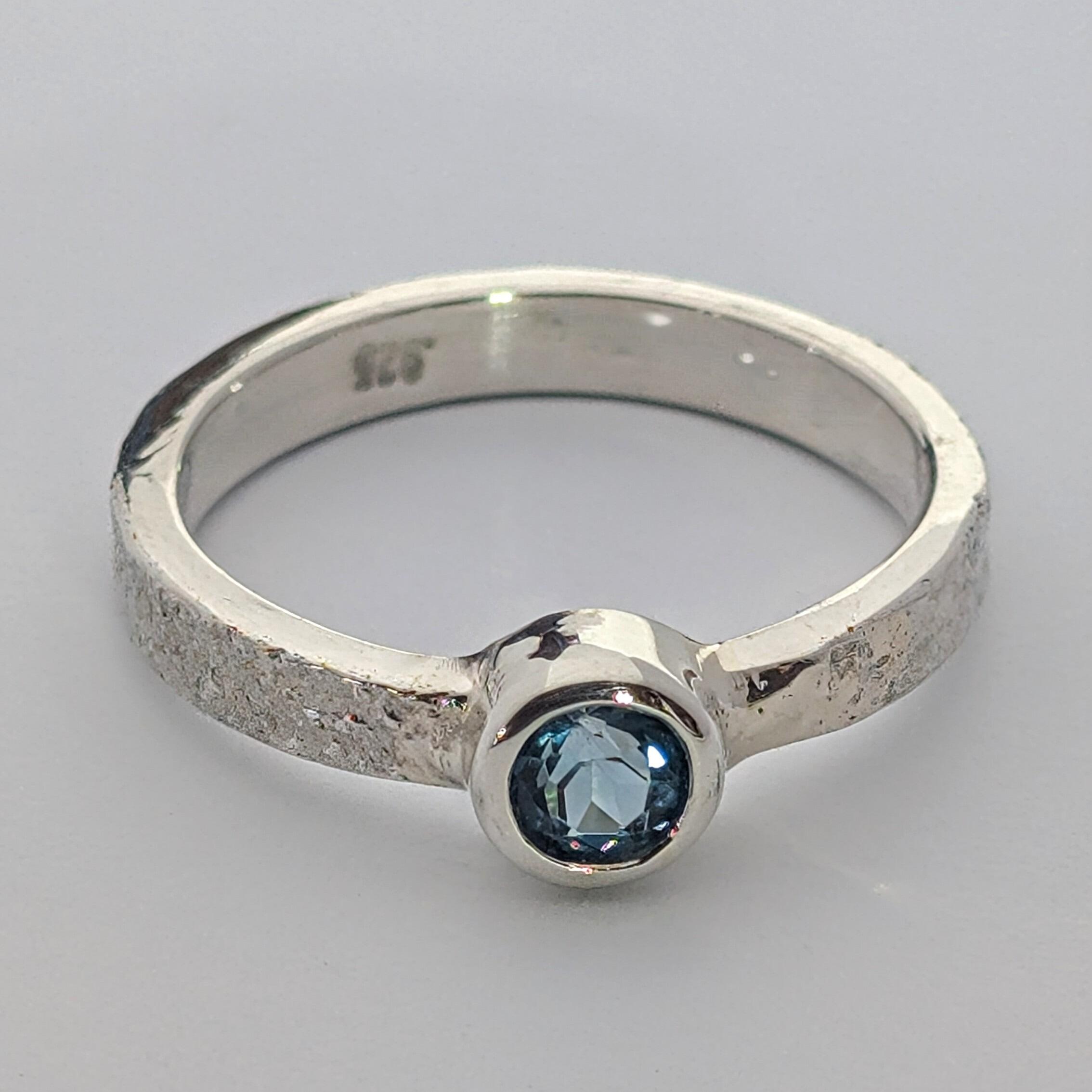 Reticulated Engagement Ring with stone options, handmade in Scotland