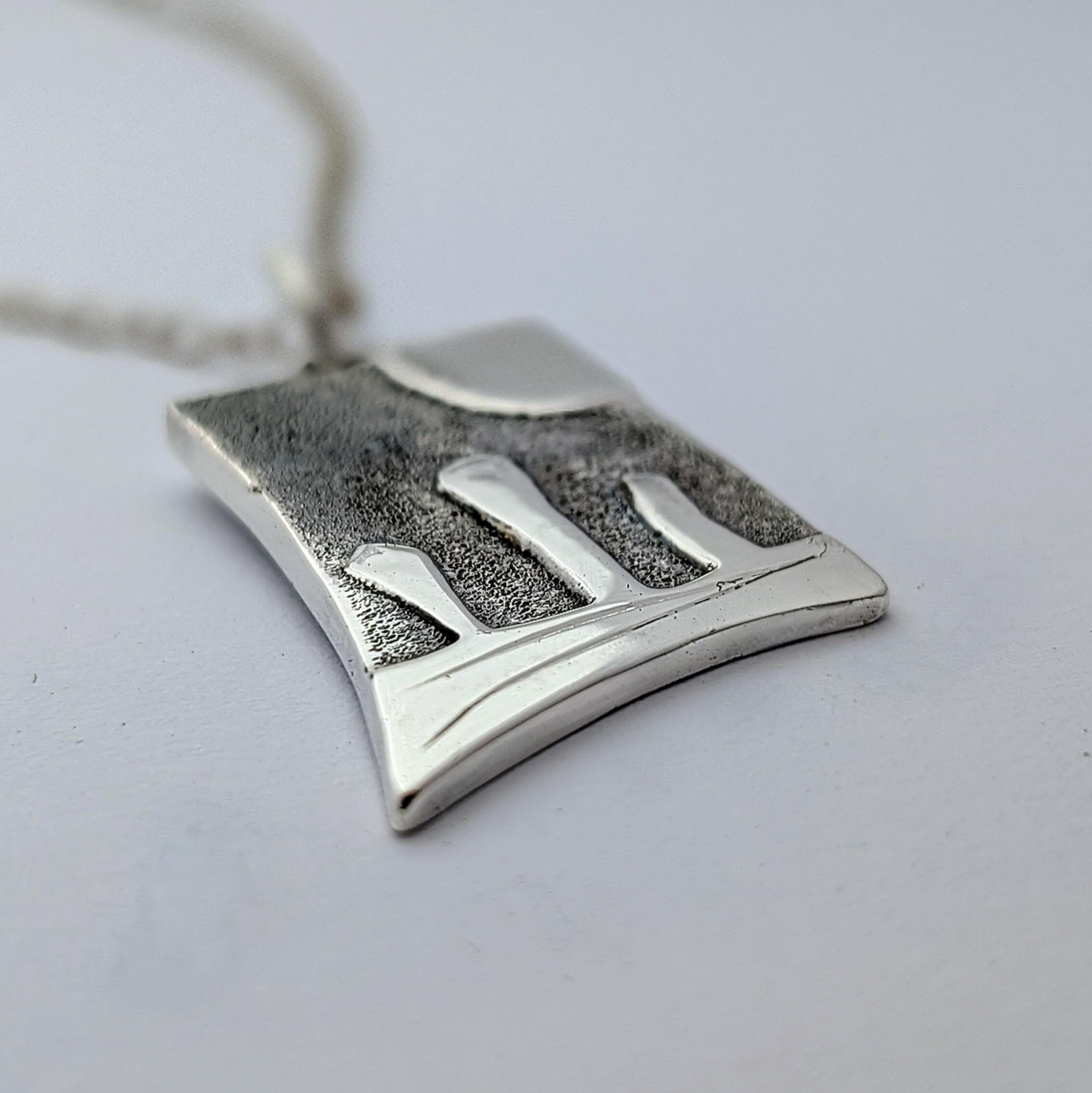 Sterling Silver Moonlit Standing Stones Pendant