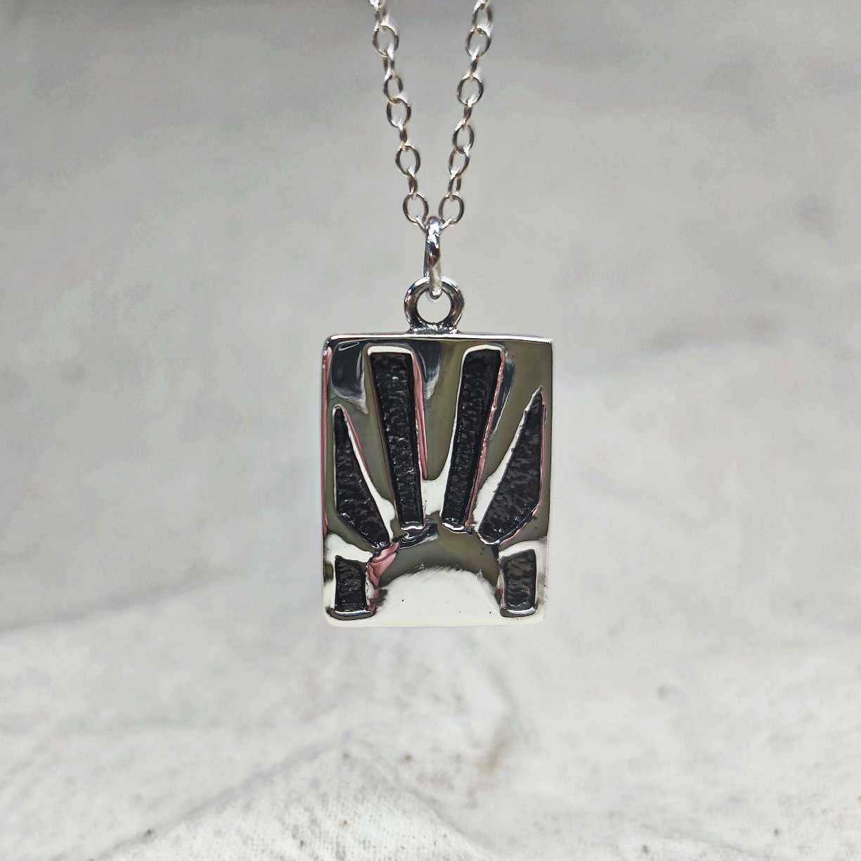 Handmade Recycled Sterling Silver Sun Rays Pendant