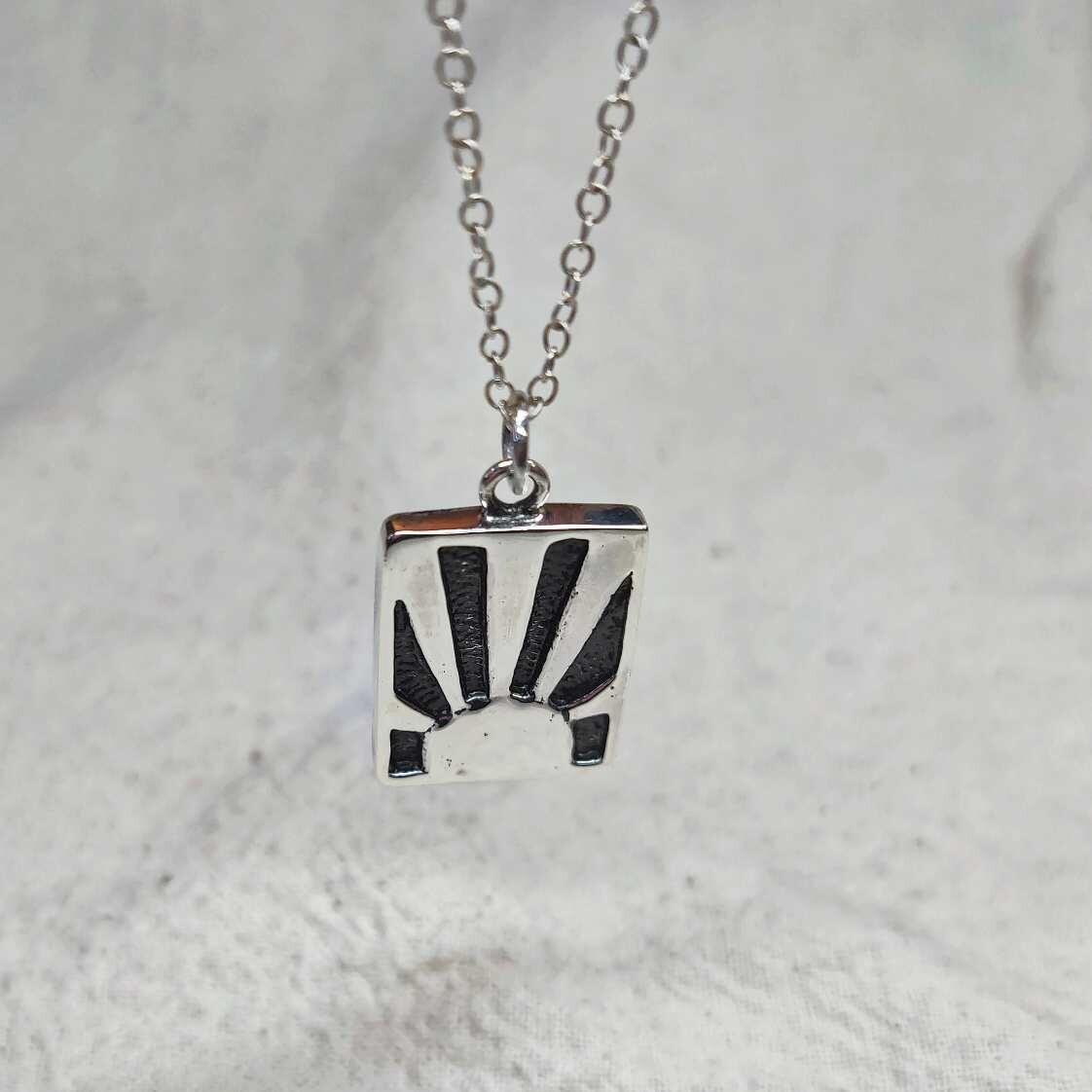 Handmade Recycled Sterling Silver Sun Rays Pendant