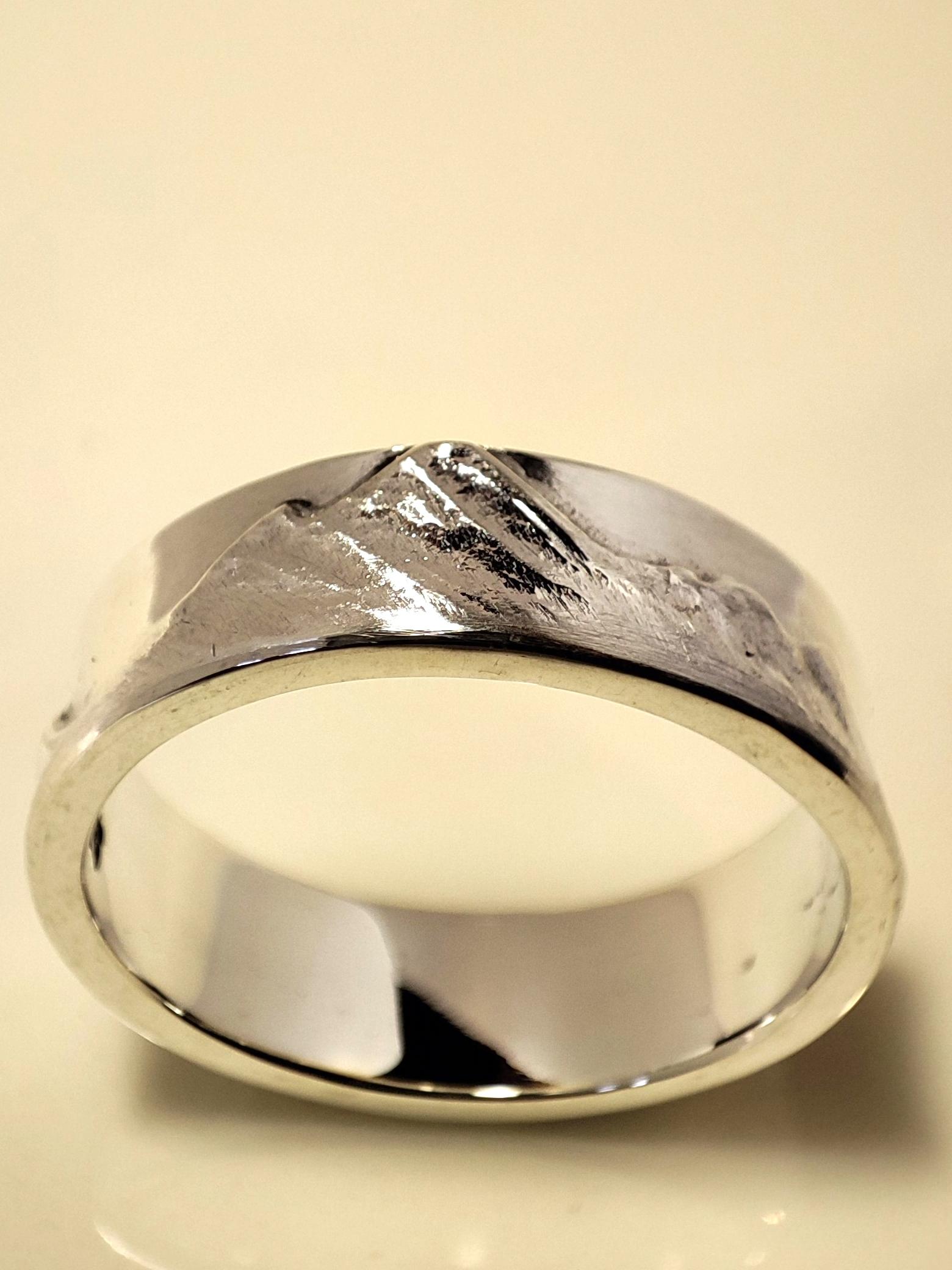 Sterling silver sale mountain ring