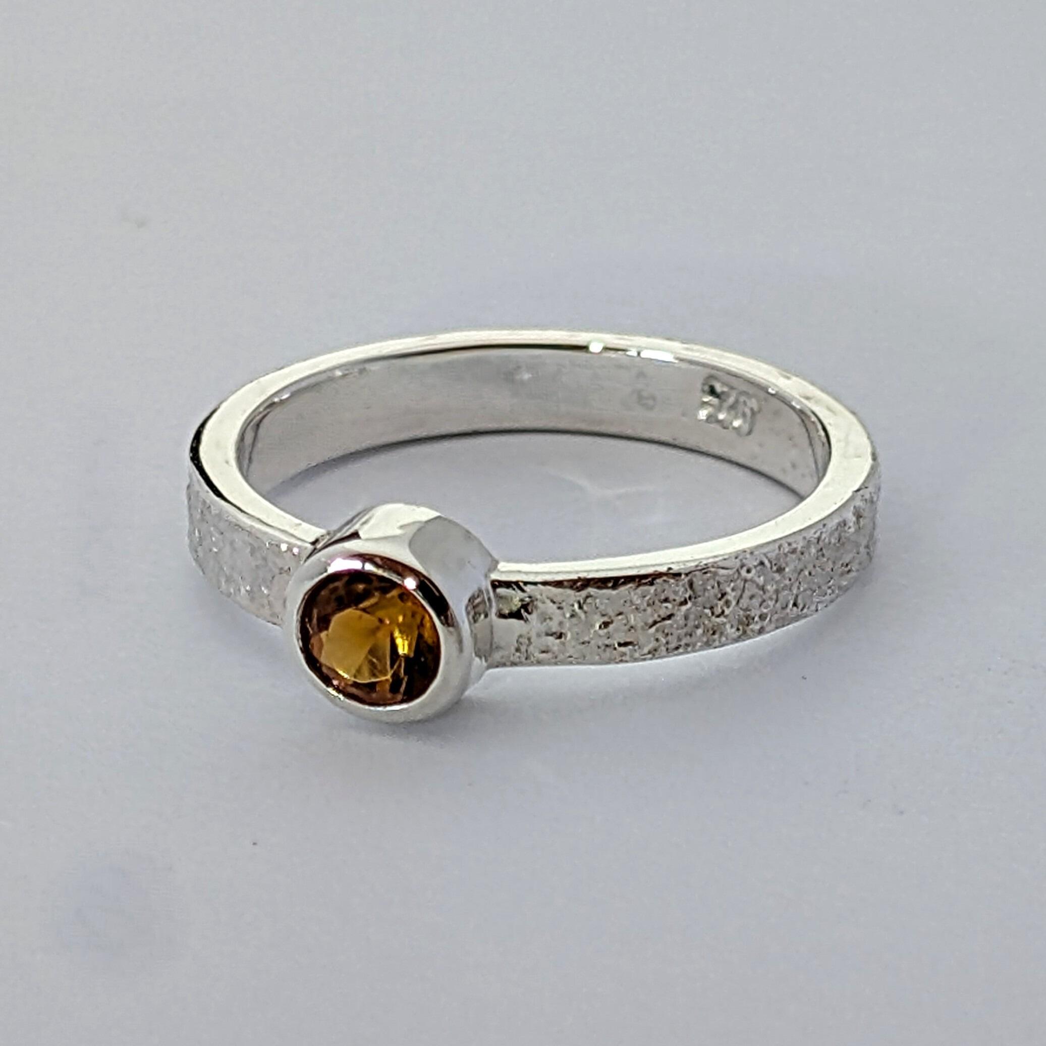 Reticulated Engagement Ring with stone options, handmade in Scotland