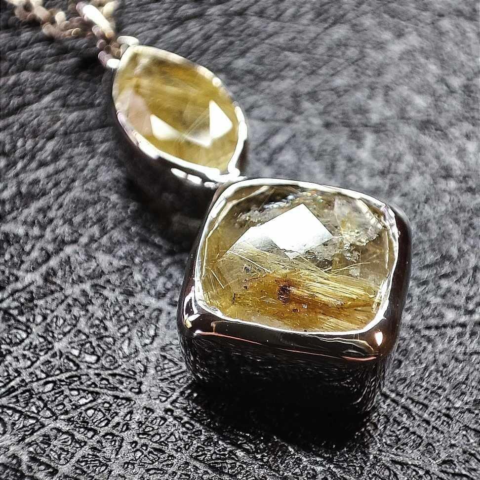 Top Golden Rutilated Quartz Pendant