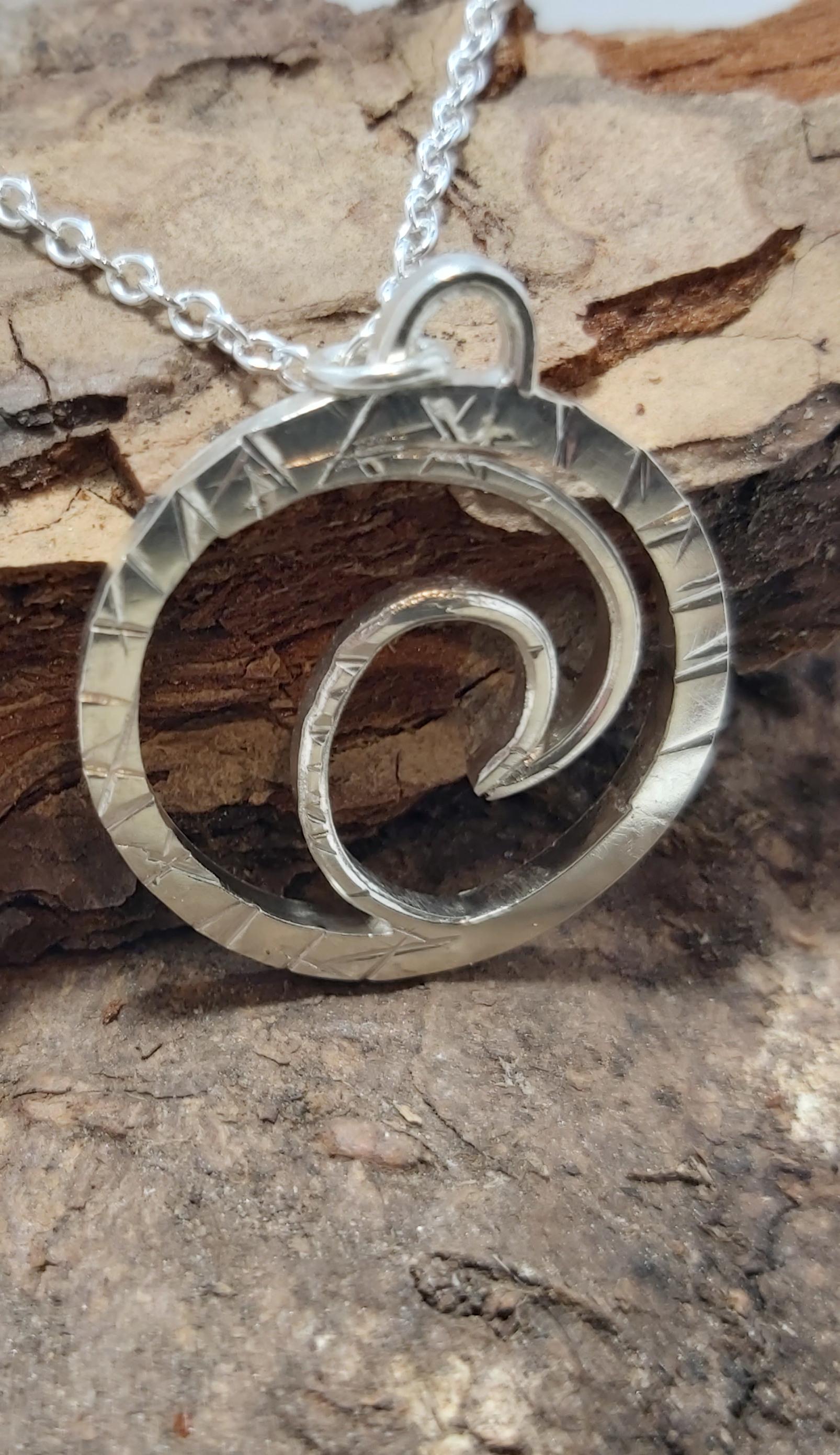 Sterling Silver Wave Pendant