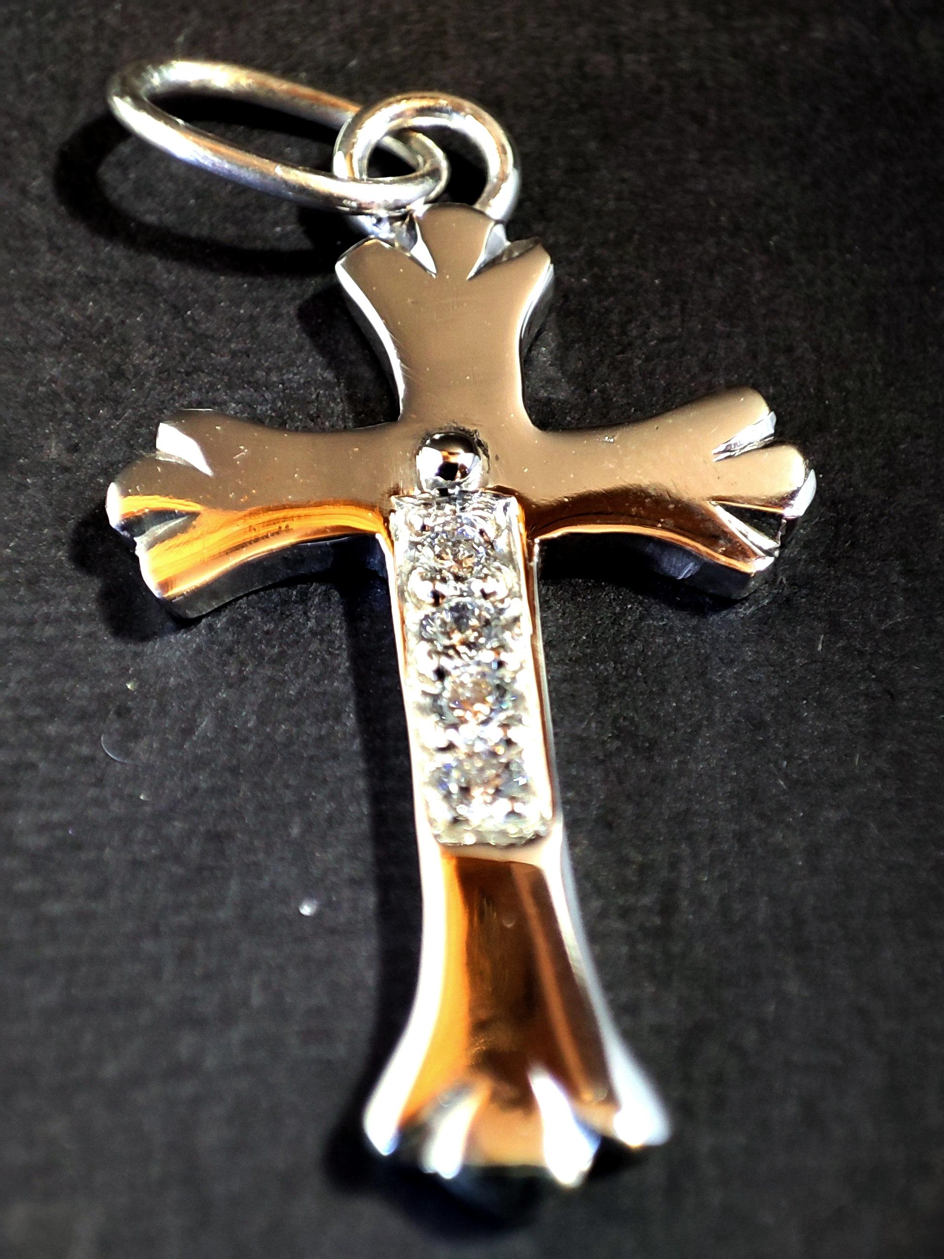 Sterling Silver Pavé Set Cross