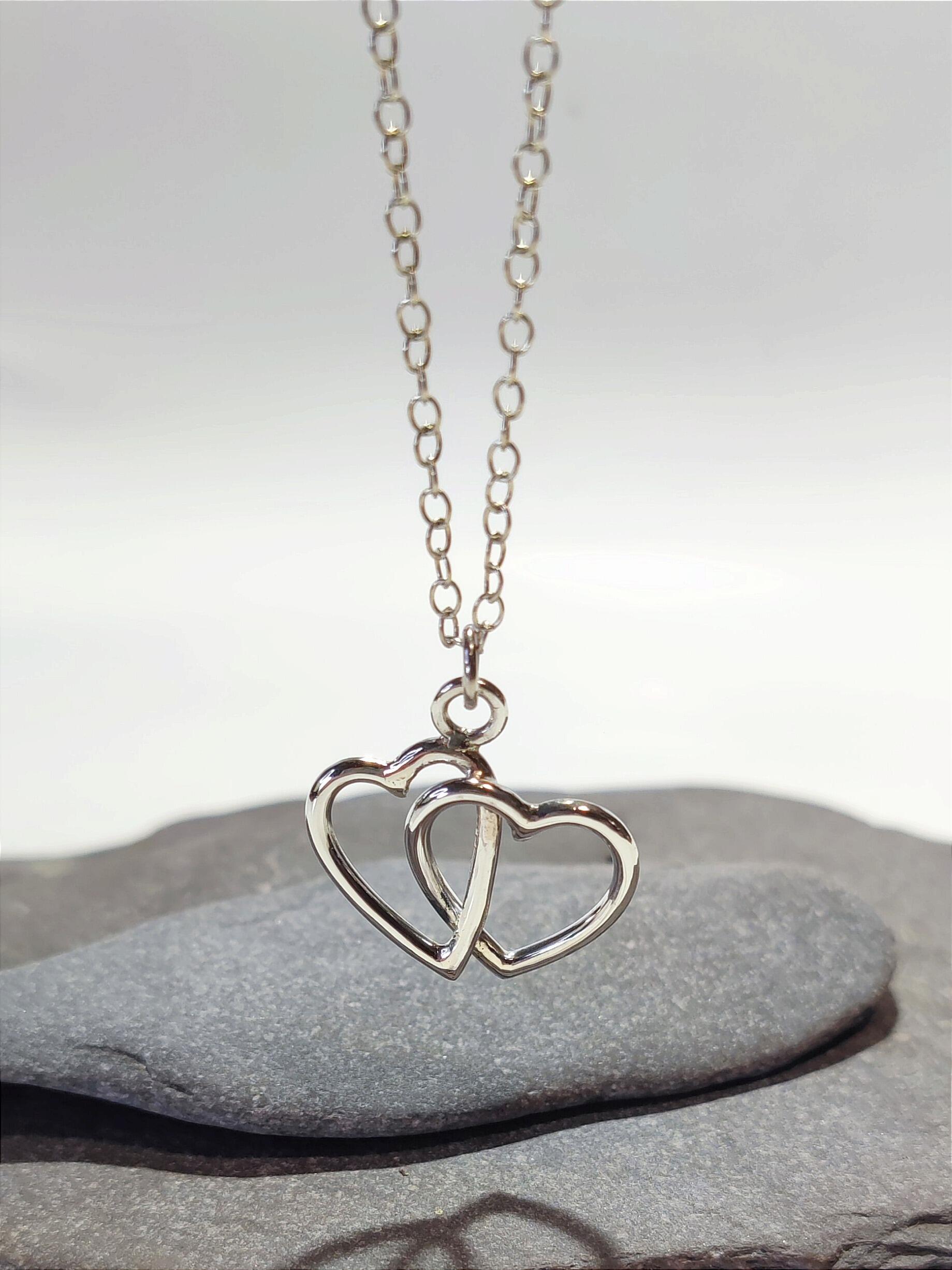 Twin on sale heart necklace