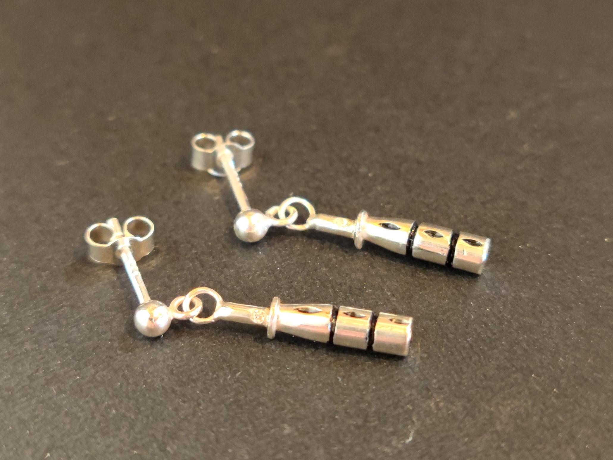 Sterling Silver Wee Wonky Lighthouse Earrings