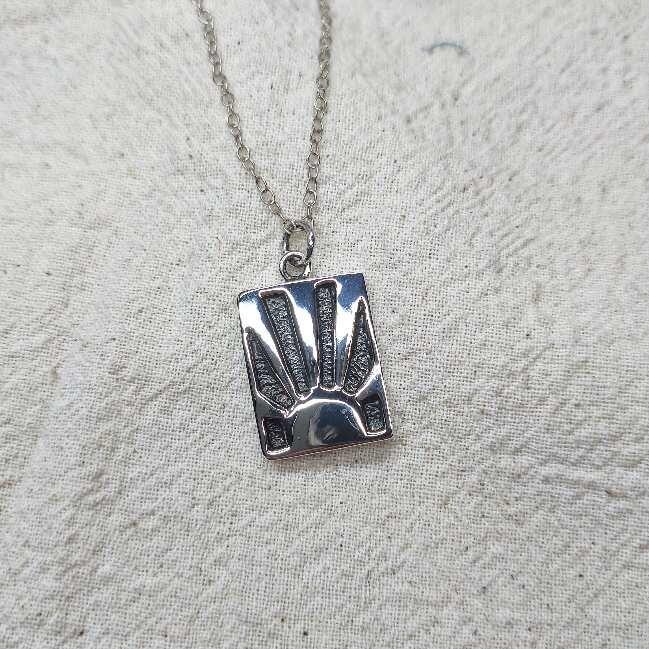 Handmade Recycled Sterling Silver Sun Rays Pendant