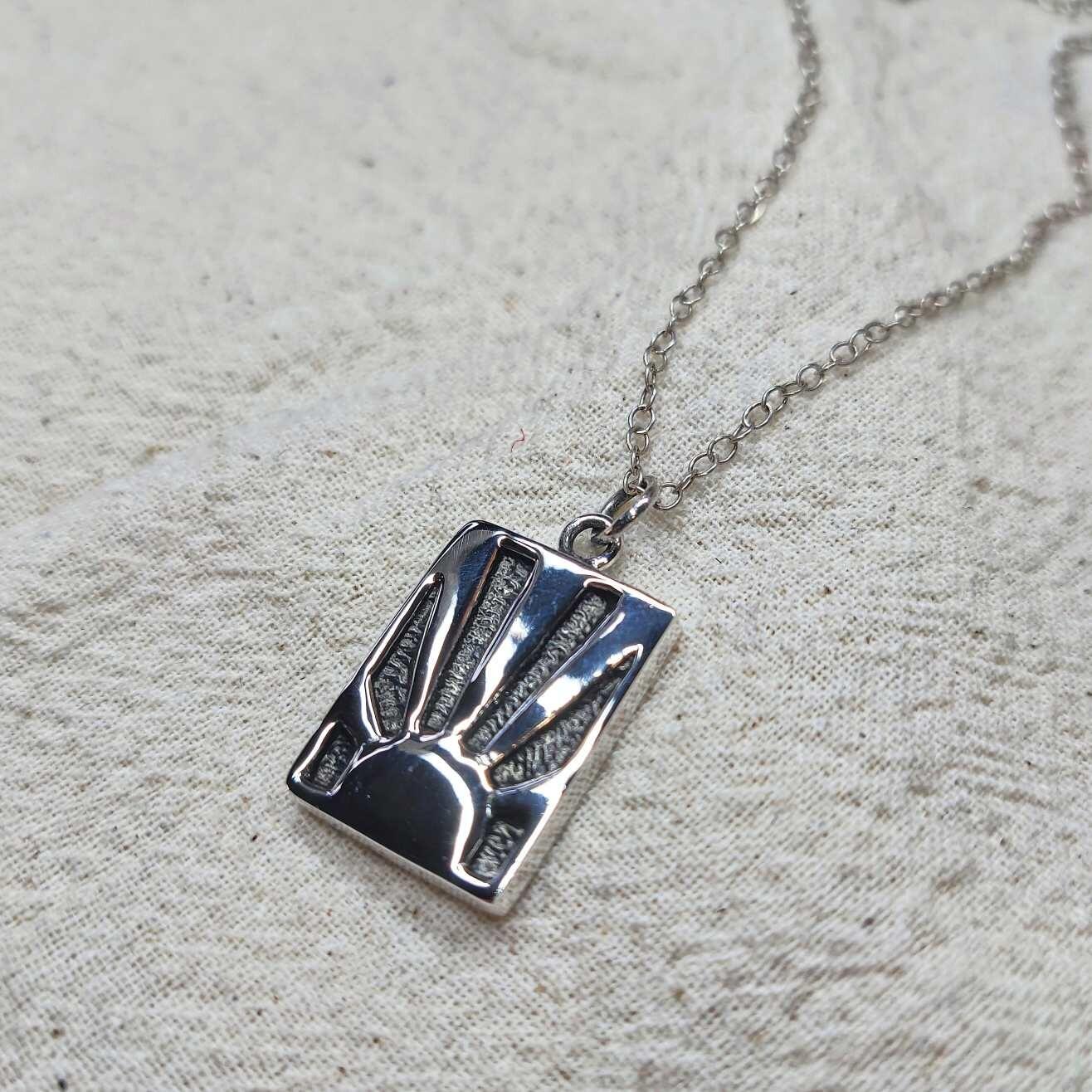 Handmade Recycled Sterling Silver Sun Rays Pendant