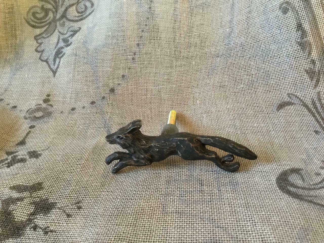 Running Fox Drawer Door Knob Antique Vintage Door Knob Vintage Hare