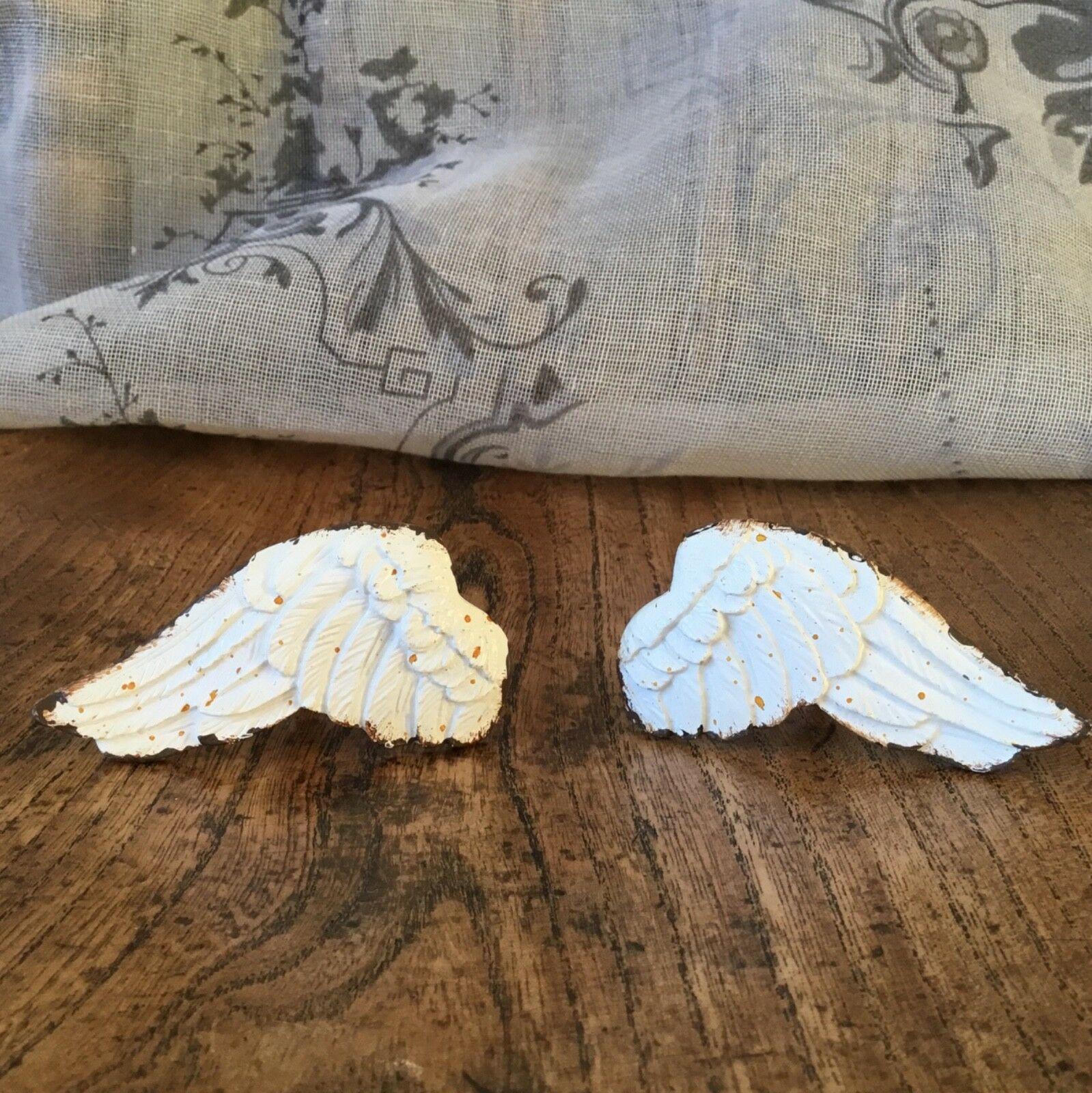 Set of 2 Angel Wing Furniture Handles for Doors and Drawers Antique