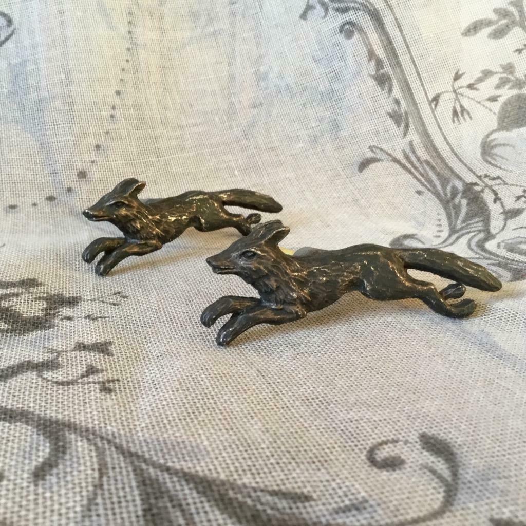 Running Fox Drawer Door Knob Antique Vintage Door Knob Vintage Hare