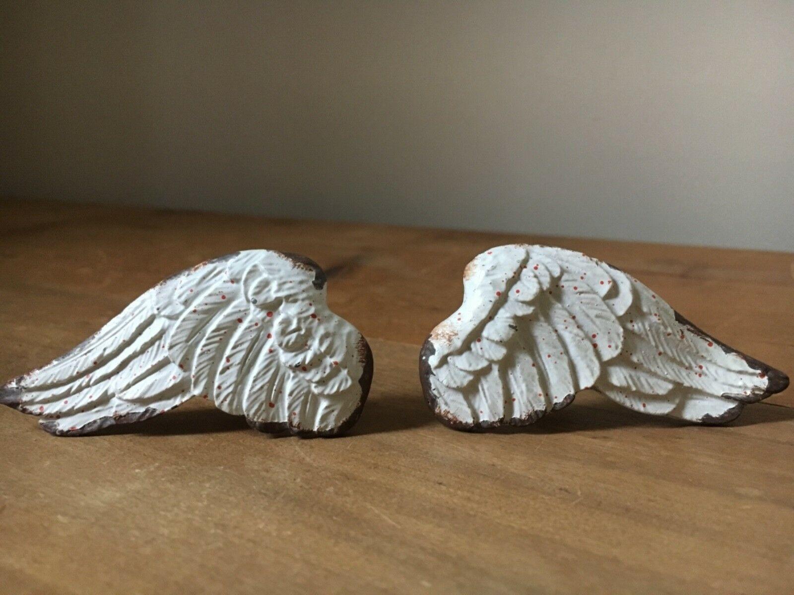 Set of 2 Angel Wing Furniture Handles for Doors and Drawers Antique