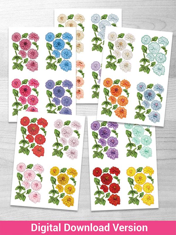 FB3764D Mini Match It - Dahlia Sheets Digital Download