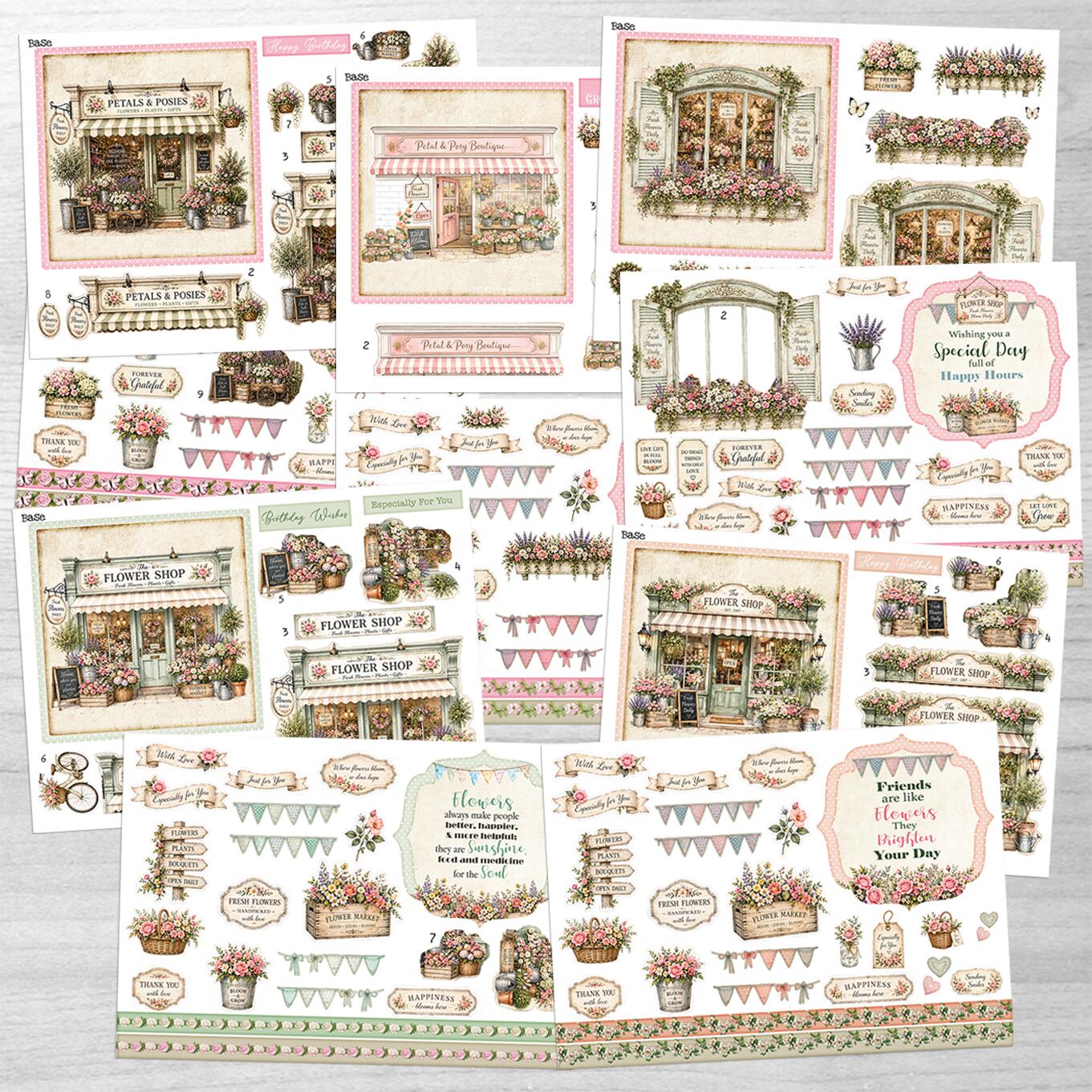 FB4191 FSC004 Flower Shop Build A Scene Cardmaking Kit with Forever Code