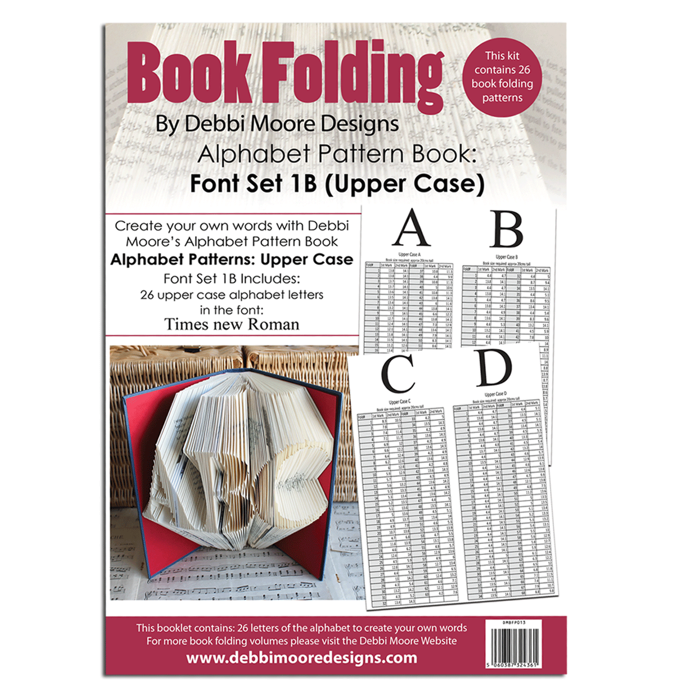 book folding pattern book alphabet 1b upper case