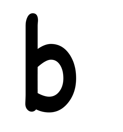 Informal Font Lower Letter B