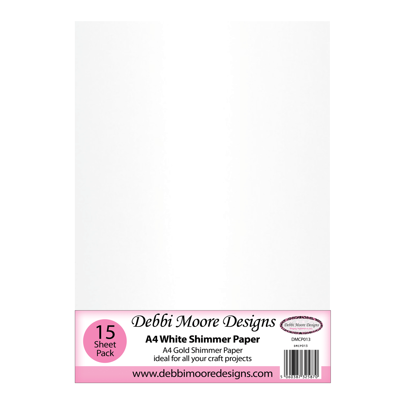 15 x A4 White Shimmer Paper