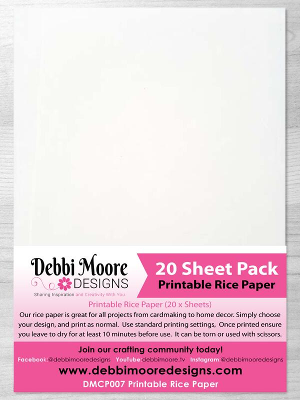 A4 Printable Rice Paper x 20 sheets FB2425