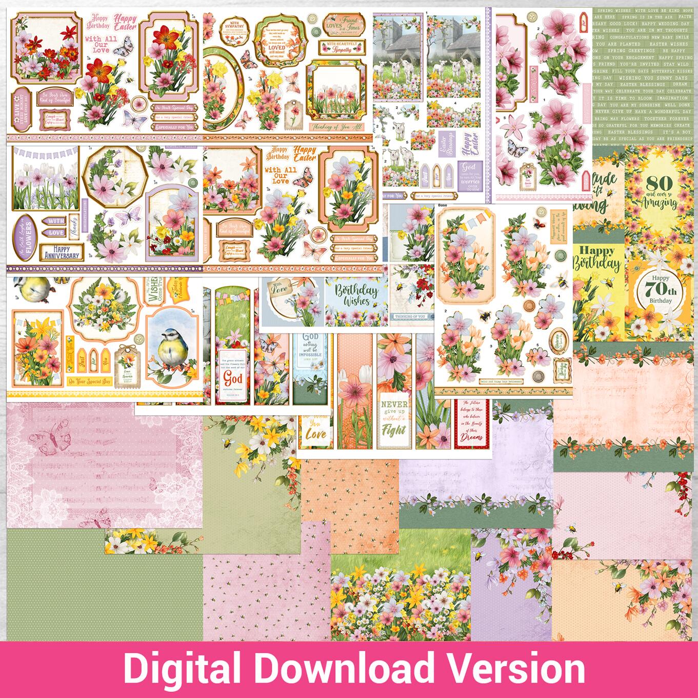 Spring Symphony Invite CU572D Spring Symphony Cardmaking Kit Digital Download