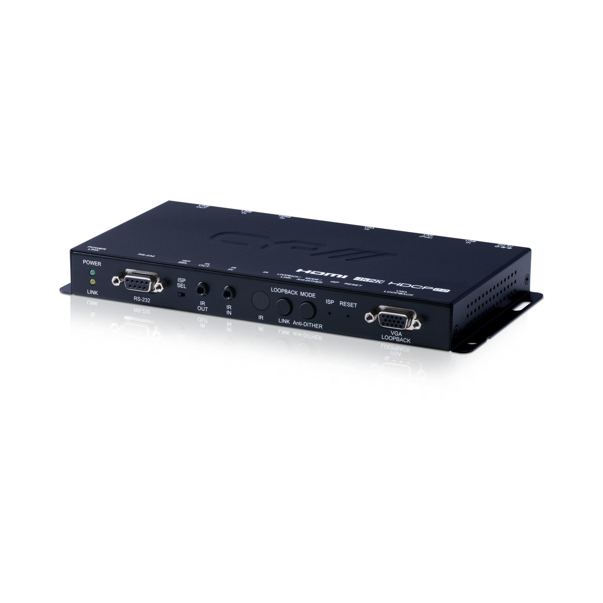 IP-7000TX HDMI or VGA over IP Transmitter with USB support (4K, HDCP2.2, PoE))