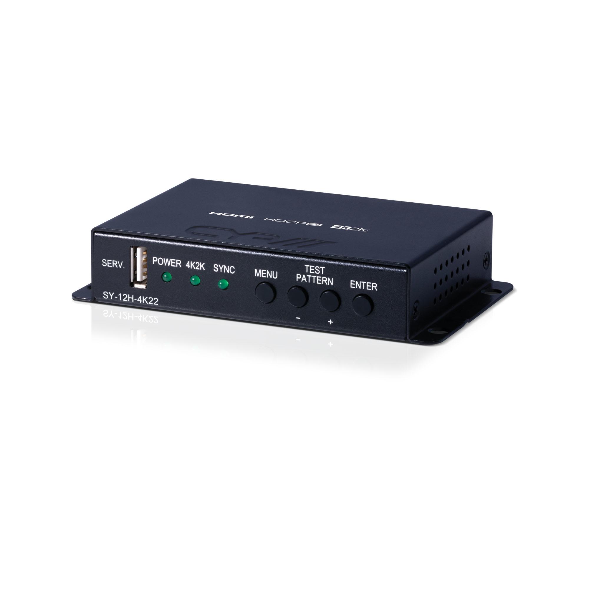 SY-12H-4K22 HDMI 4K Scaler with Dual outputs & HDCP Converter (4K, HDCP2.2, HDMI2.0)