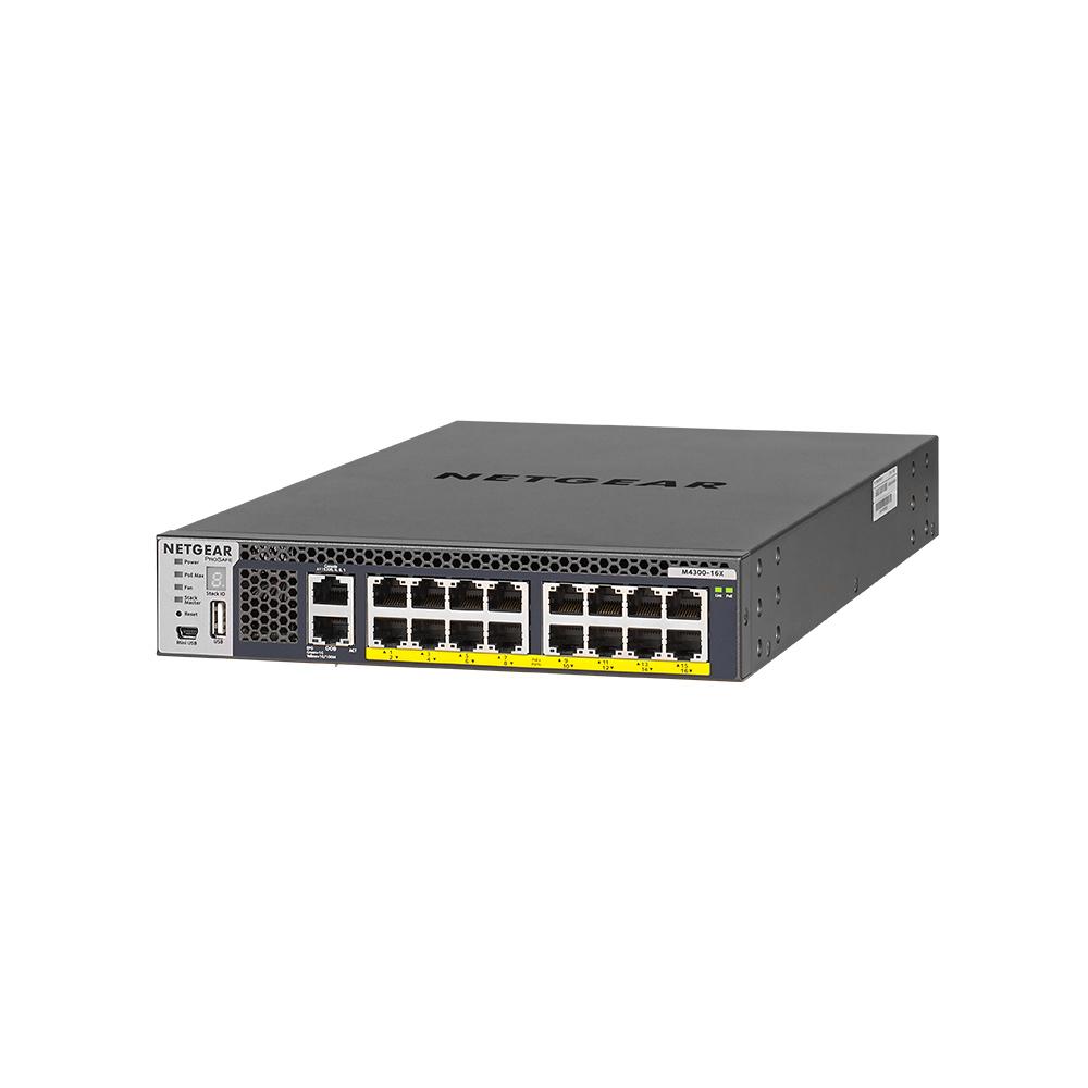 NG-M4300-16X-PB 16x10G Stackable Managed Switch with 16x10GBASE-T PoE+ (600W PSU)