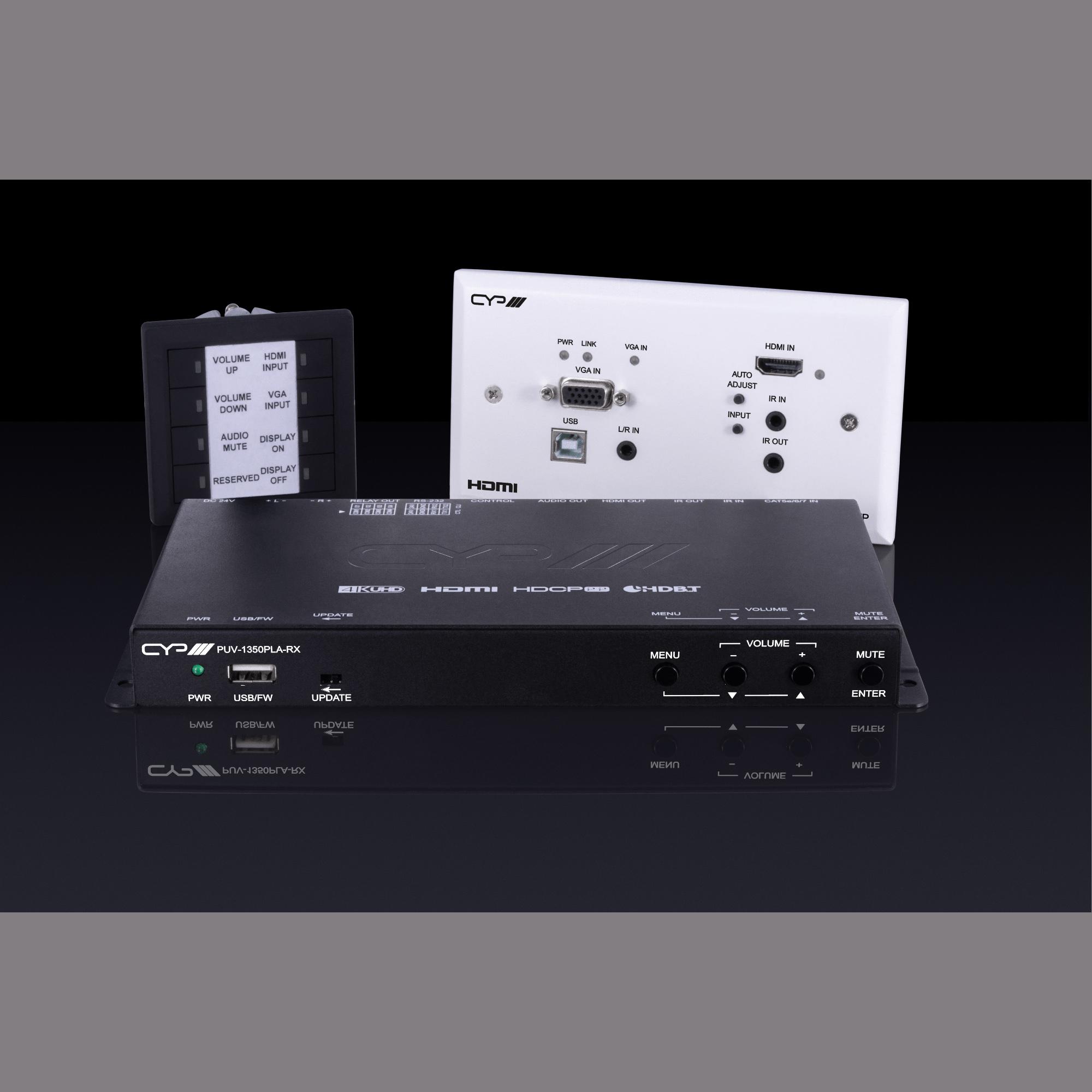 PUV-1330PL-KIT - Multi format 2 Input HDBT System Kit with USB, Trigger, Control & Amp