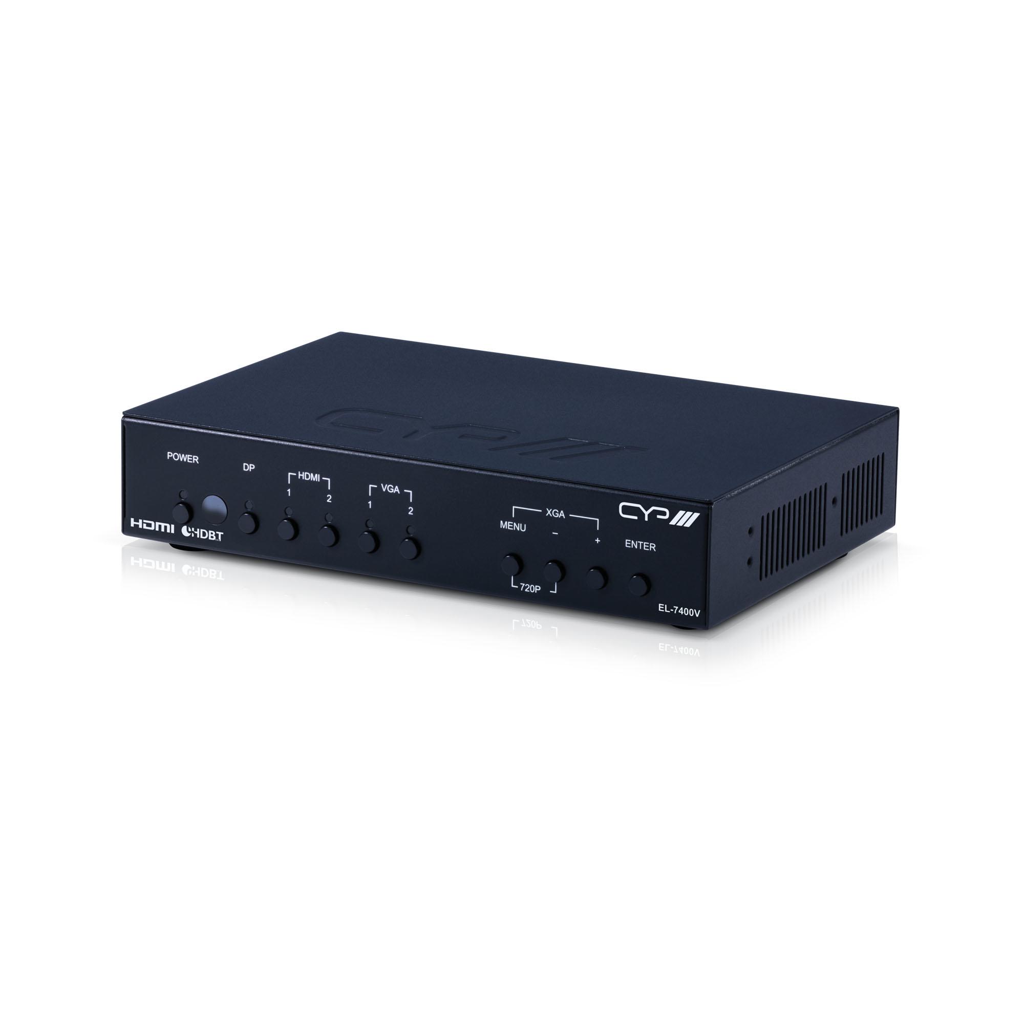 EL-7400V HDMI,DP,VGA to HDMI, HDBaseT Presentation Switch (48v)