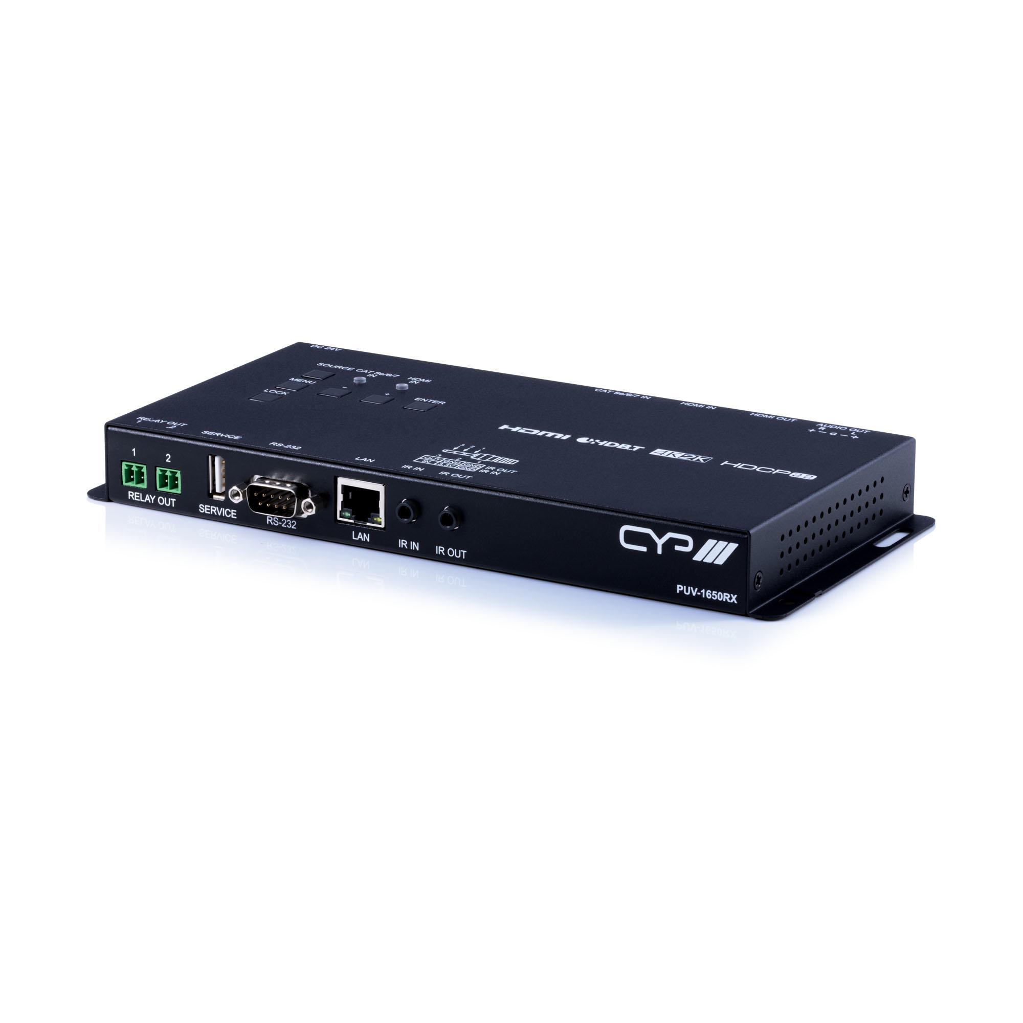 PUV-1650RX HDBaseT Receiver with Scaling & Control with Audio De-embedding