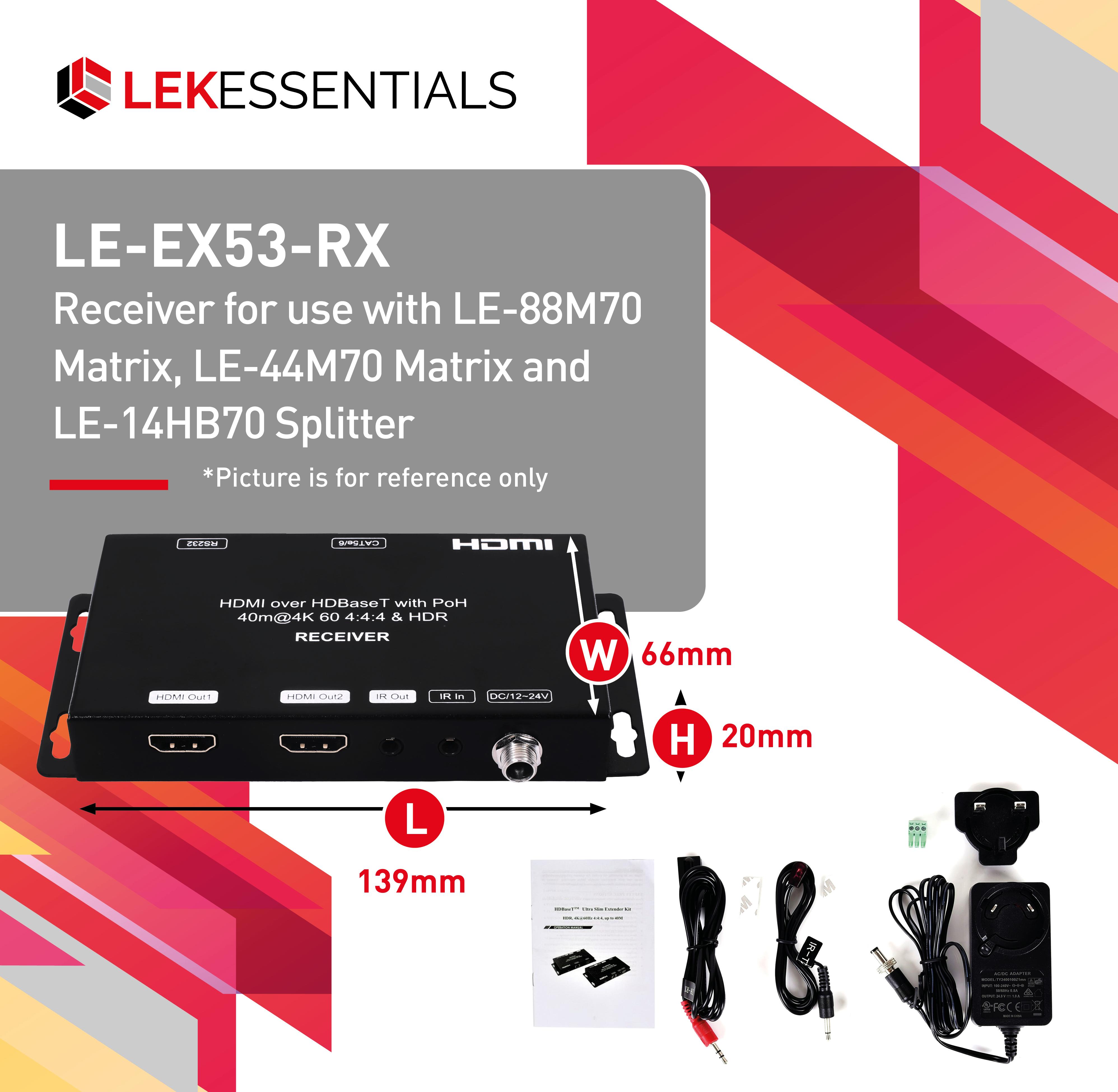 LE-EX53-RX Dimensions