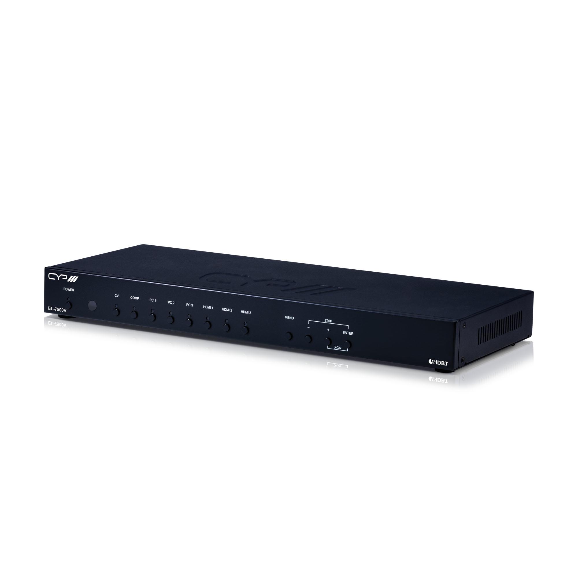 EL-7500V HDMI/VGA/YUV/CV to HDMI / VGA and HDBaseT Presentation Switch (48v)