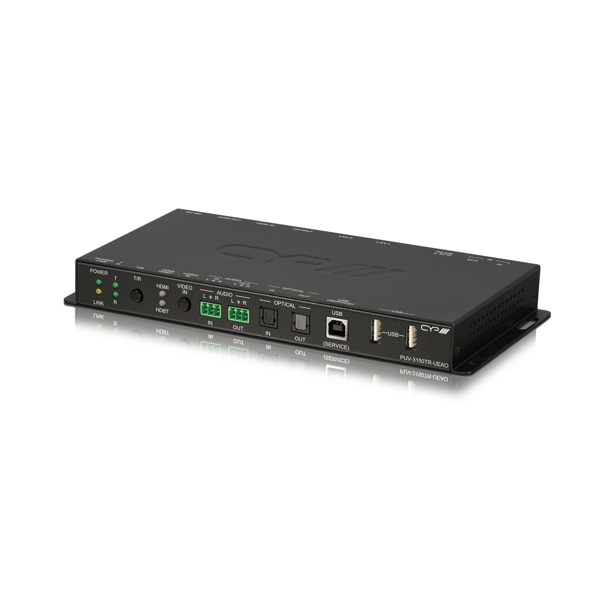 PUV-3150TR-UEAO 4K@60Hz 4:4:4 UHD+ HDMI over Transeiver with PoH, USB (KVM), LAN