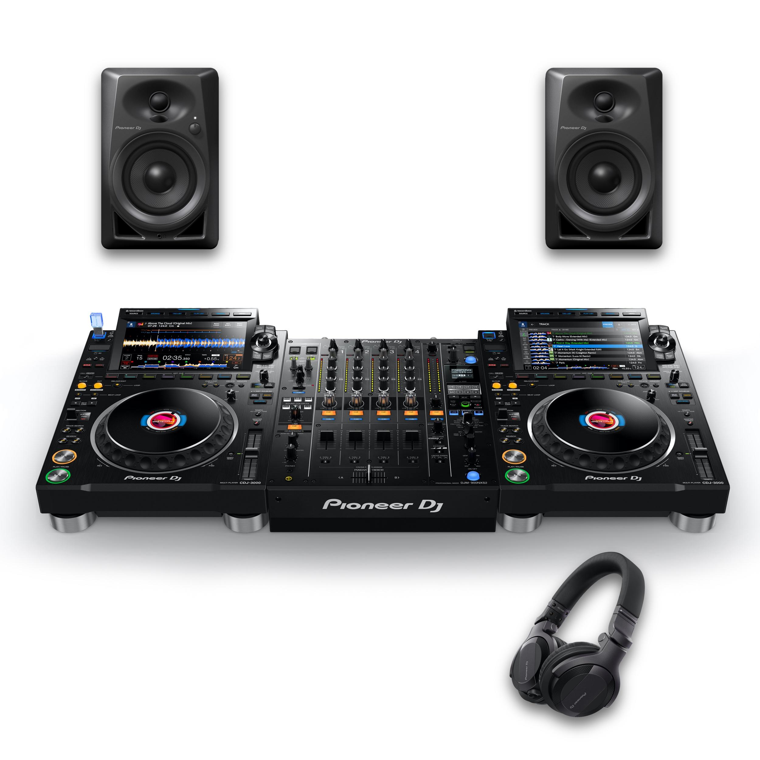 Pioneer DJ CDJ-3000 & DJM-900NXS2 DM-40 Bundle